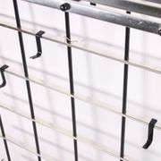 Vintage chrome color aluminum wall coat rack 1950s