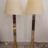 Set de 2 lampadaires bicolores, années 1970