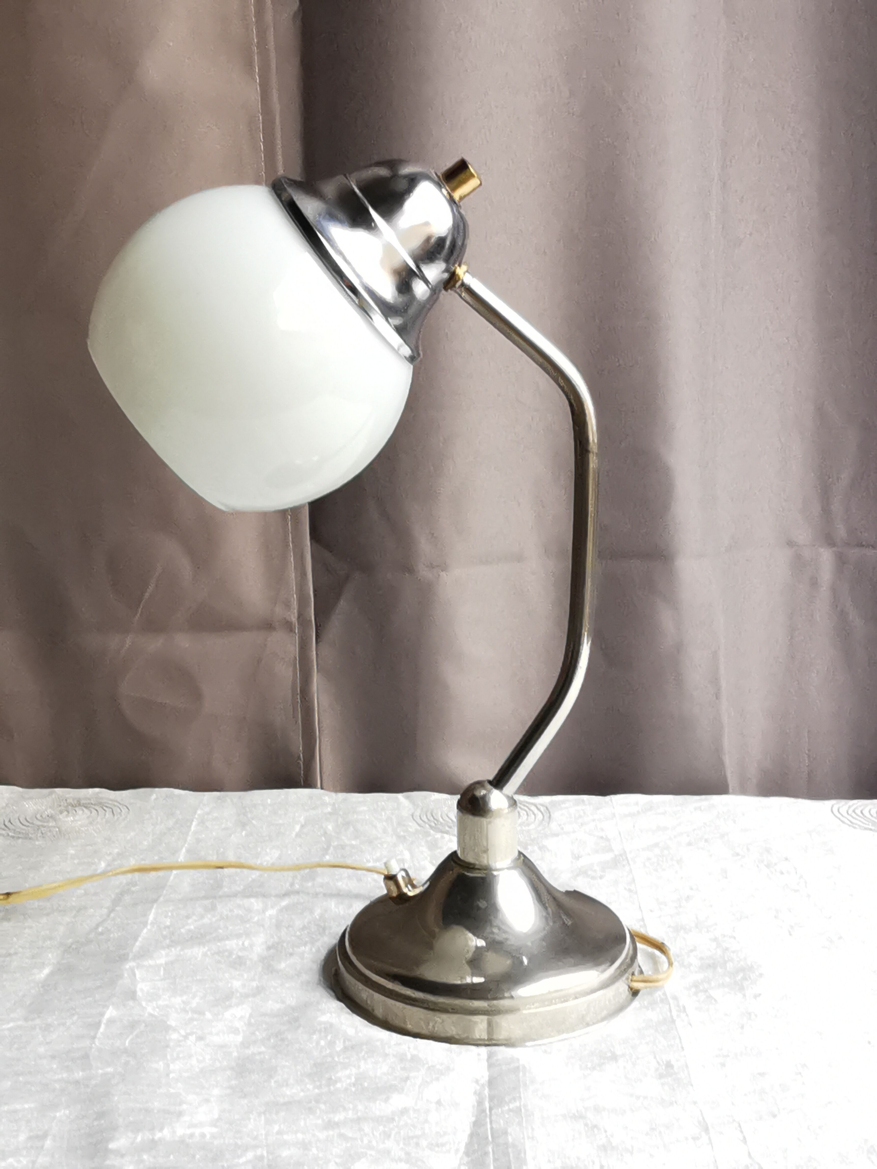 Lampe articulée en metal chromé
