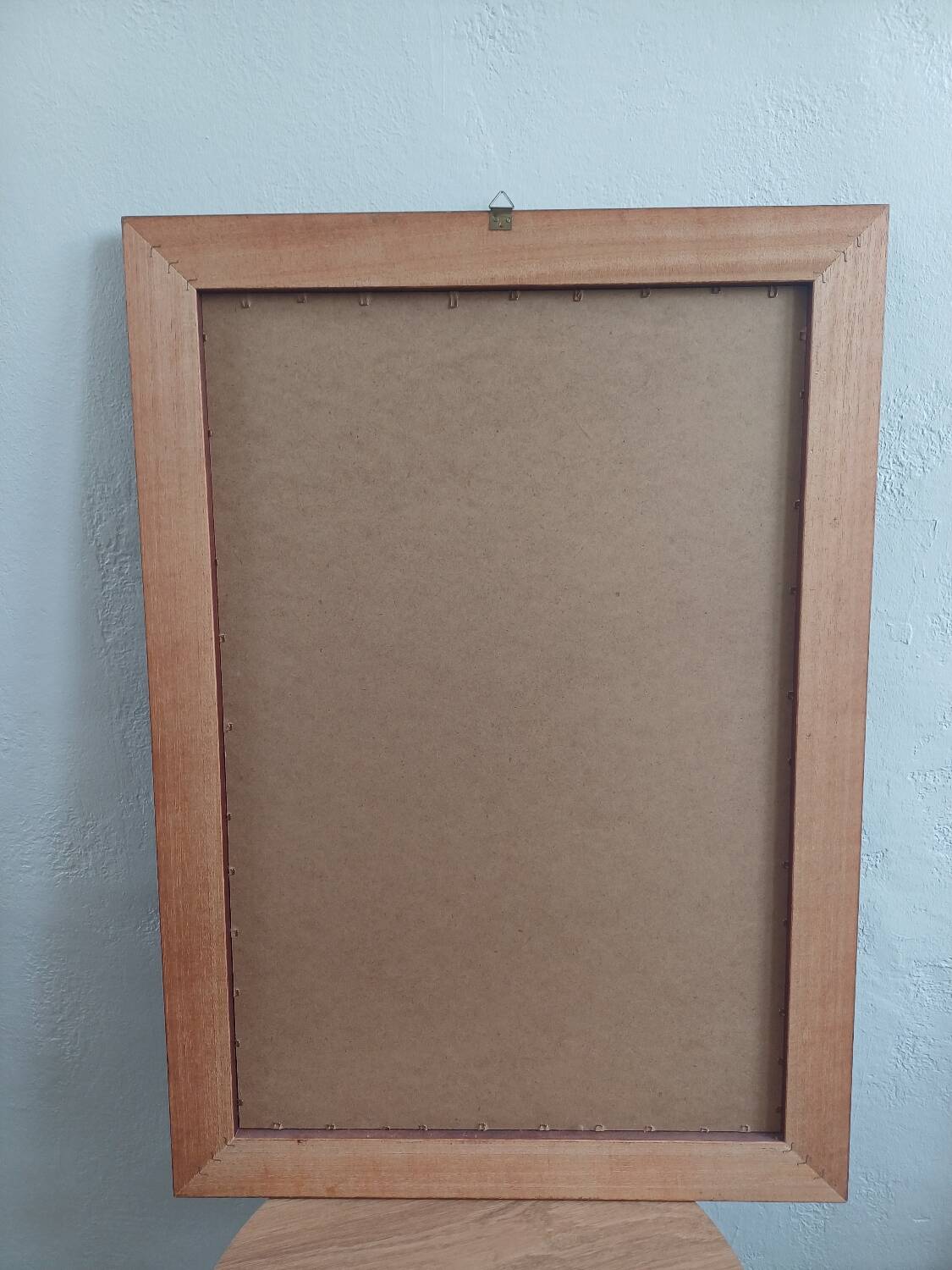Vintage Cherry Wood Wall Mirror with Gilt Detail & Beveled Glass, 1980