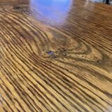 Brutalist oak seventies side table coffee table bench