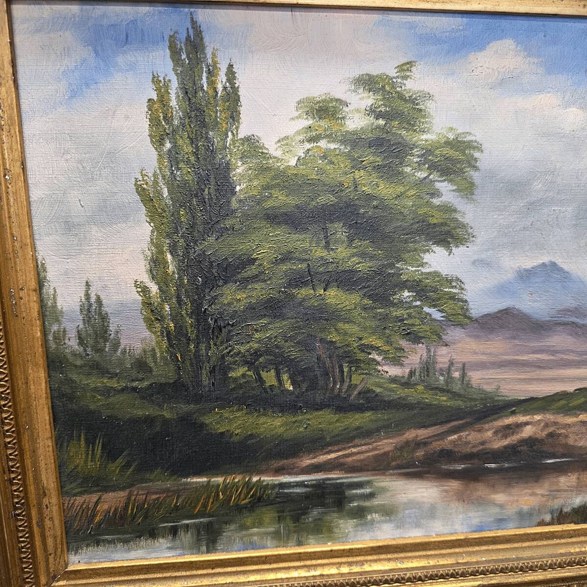 Ancienne peinture intitulée The Dovedale, datant d'environ 1900.