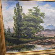 Ancienne peinture intitulée The Dovedale, datant d'environ 1900.