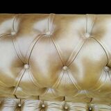 Canapé Chesterfield 2 places en cuir vert