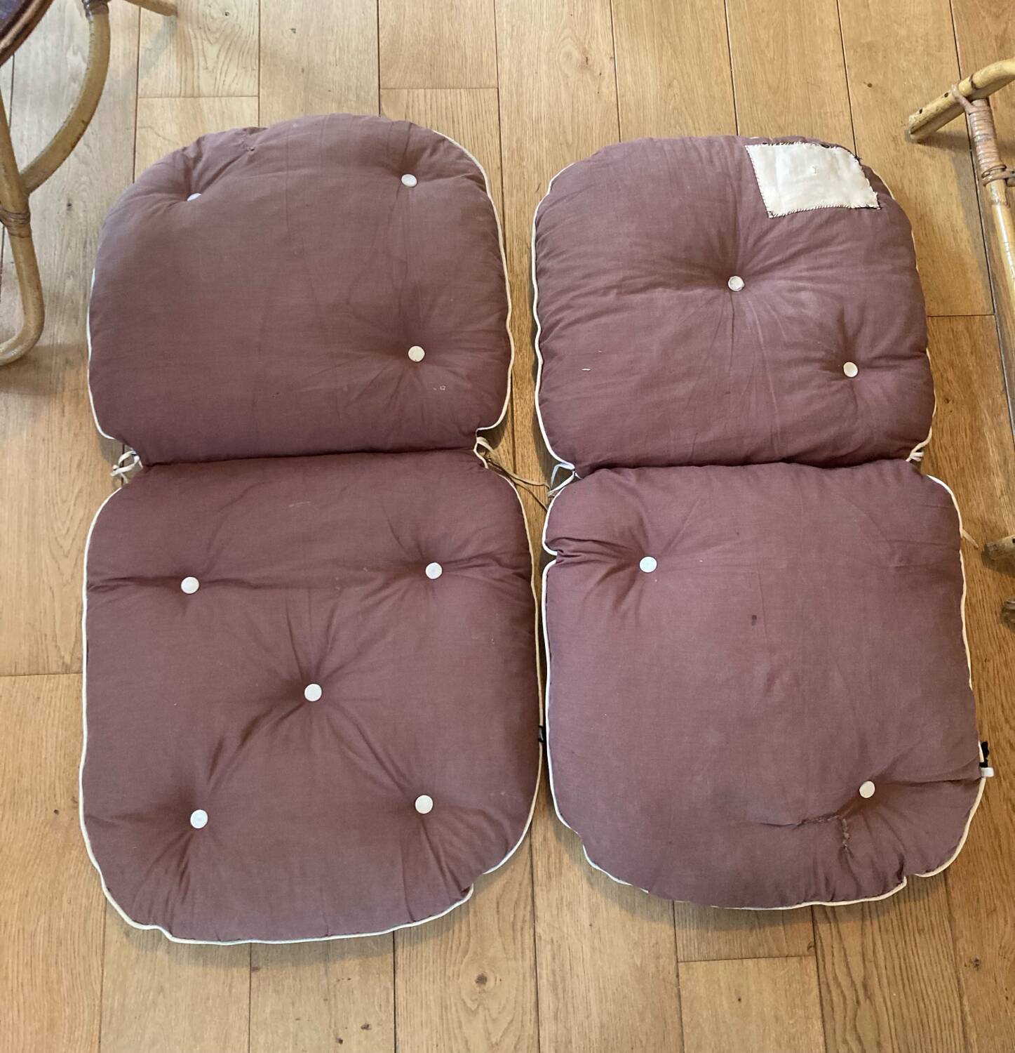 Mid-20th century rattan lounge for garden, terrace, veranda, etc.