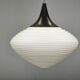 Pair of Space Age Opaline Glass Pendants, Czechoslovakia, 1970s