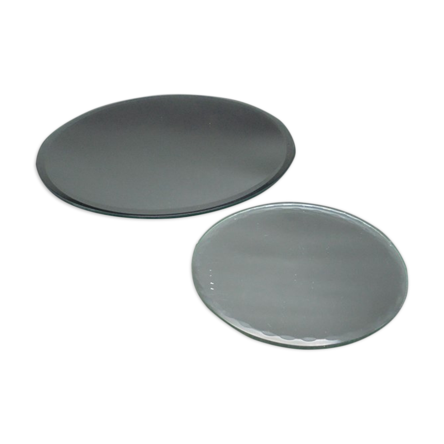 Set of 2 small round mirrors