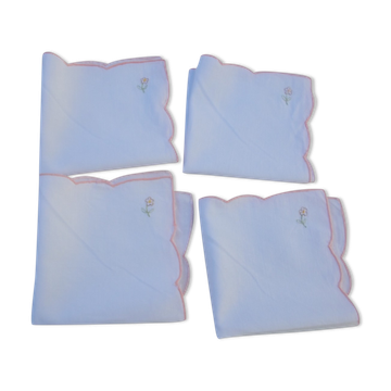 4 serviettes vintage