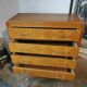 Vintage chest of drawers, compass legs, light wood