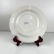 Set of 6 porcelain soup plates, Badonviller, red flower, 1950