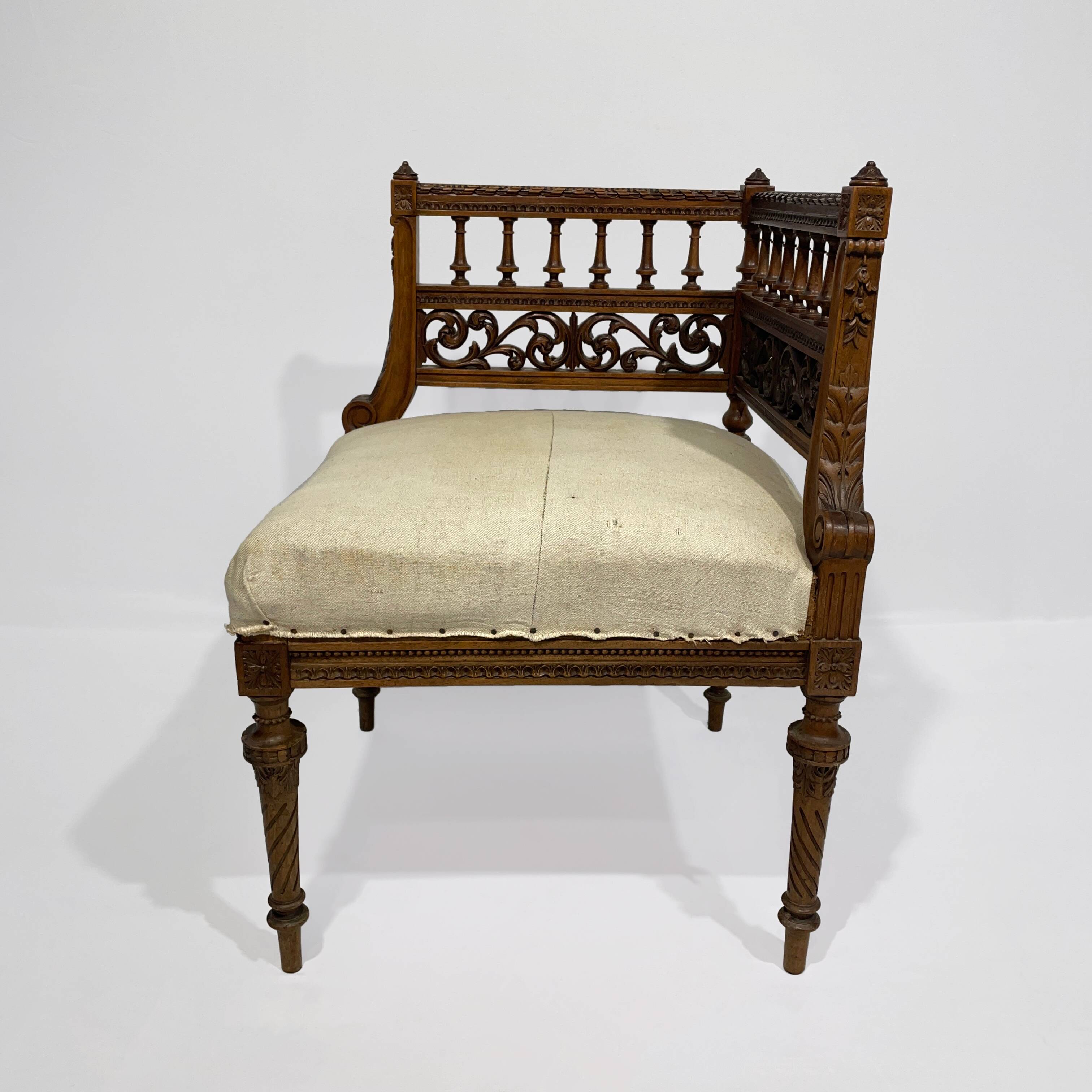 Napoleon III style corner chair