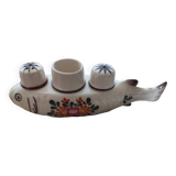 Vintage French Faience Condiment Set