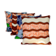 4 coussins 40x40cm covers made in 2 different wax assorted