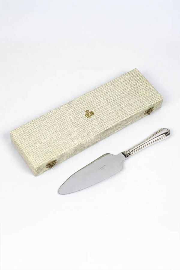 Christofle – Pelle à tarte en métal argenté, modèle Spatours avec écrin d’origine