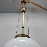 Unique adjustable Art Nouveau pendant light from the 1920s