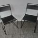 Paire de chaises spaghetti scoubidou noires années 70