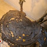 cast iron street lamp ornate side table with 3-tier support Hollywood