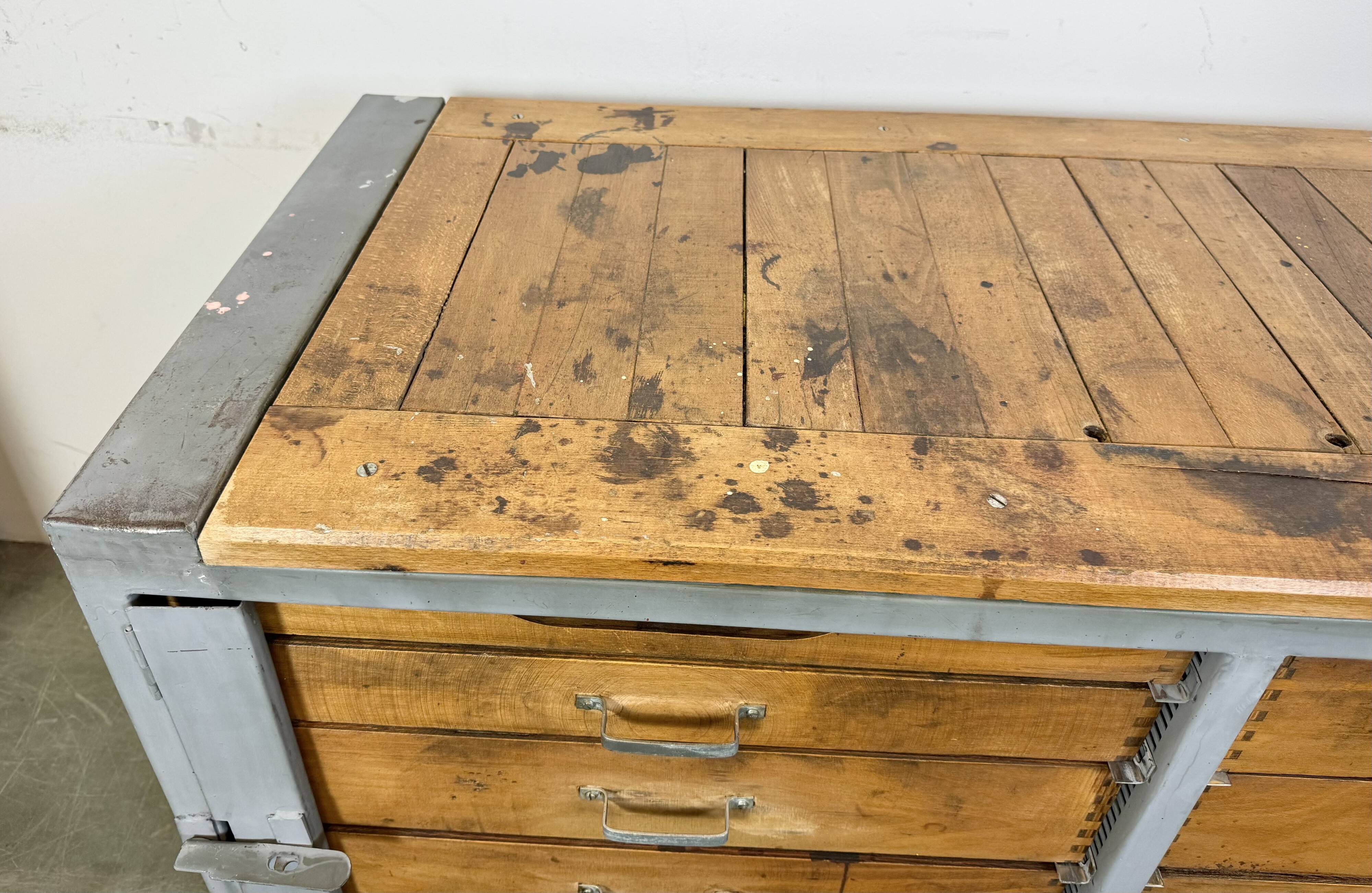 Vintage Grey Industrial Chest of Drawers, 1960s