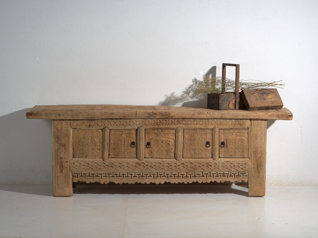 Antique carved pine buffet – China, circa 1900