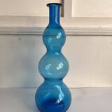 Blue blown glass vase
