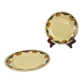 Duo d'assiettes à dessert Art Deco Badonviller, 1920/1930
