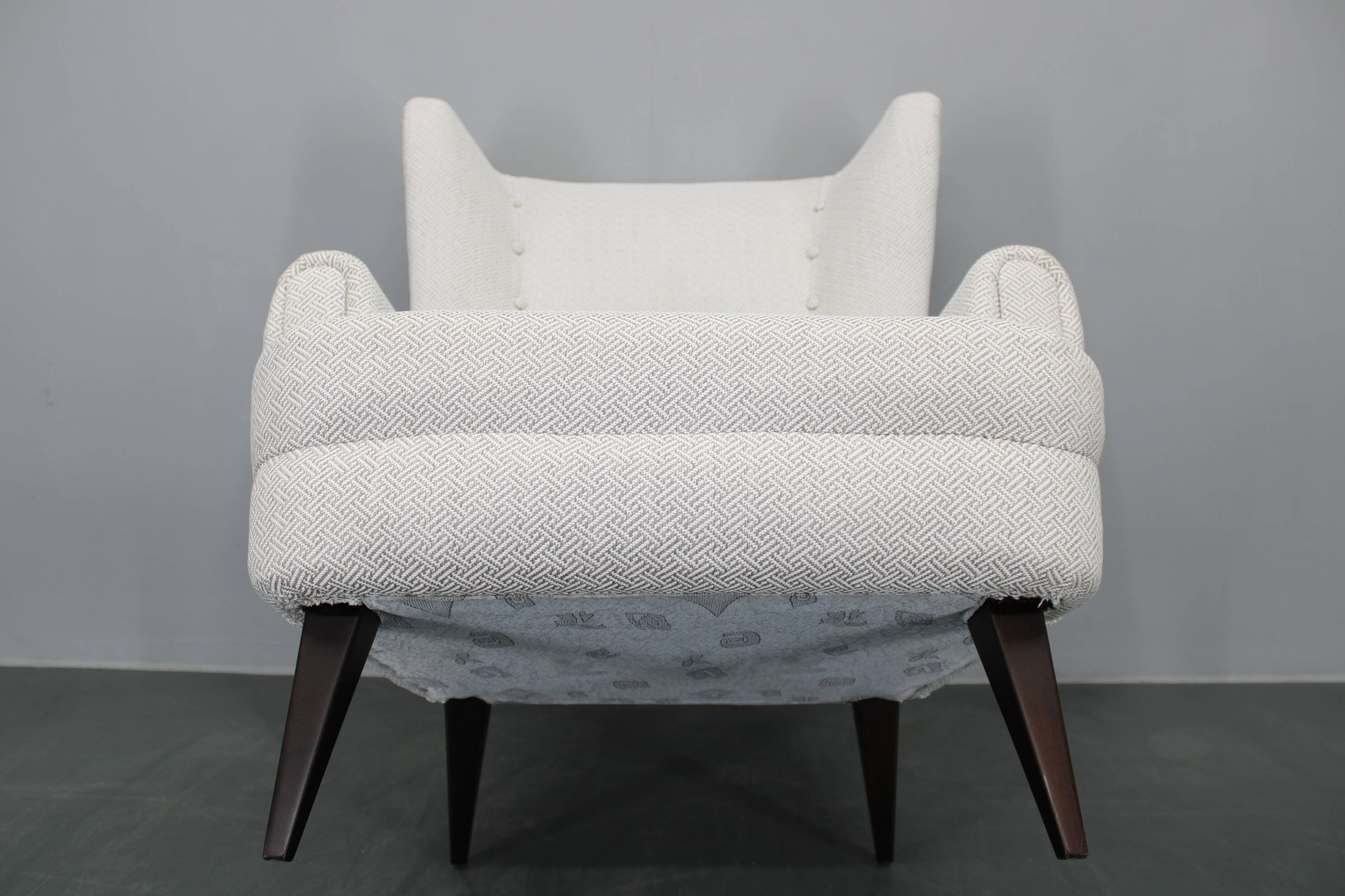 1960s Restored Wingback Chair, Czechoslovakia