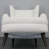 1960s Restored Wingback Chair, Czechoslovakia