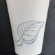 White and brown white and brown form évase vase leaf pattern - 40 cm