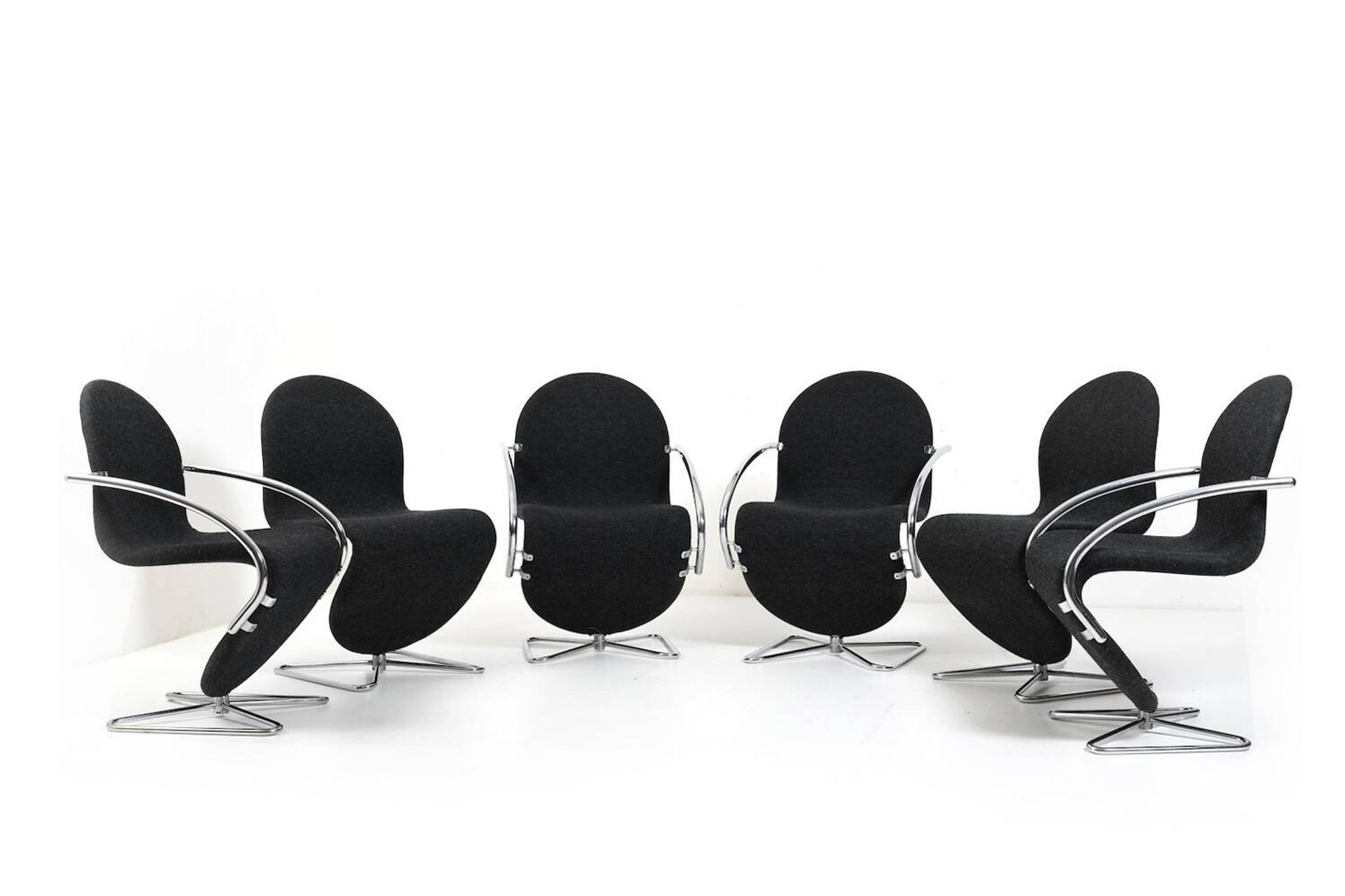 Verner Panton for Fritz Hansen 1973 Series 1-2-3 Butterfly Base