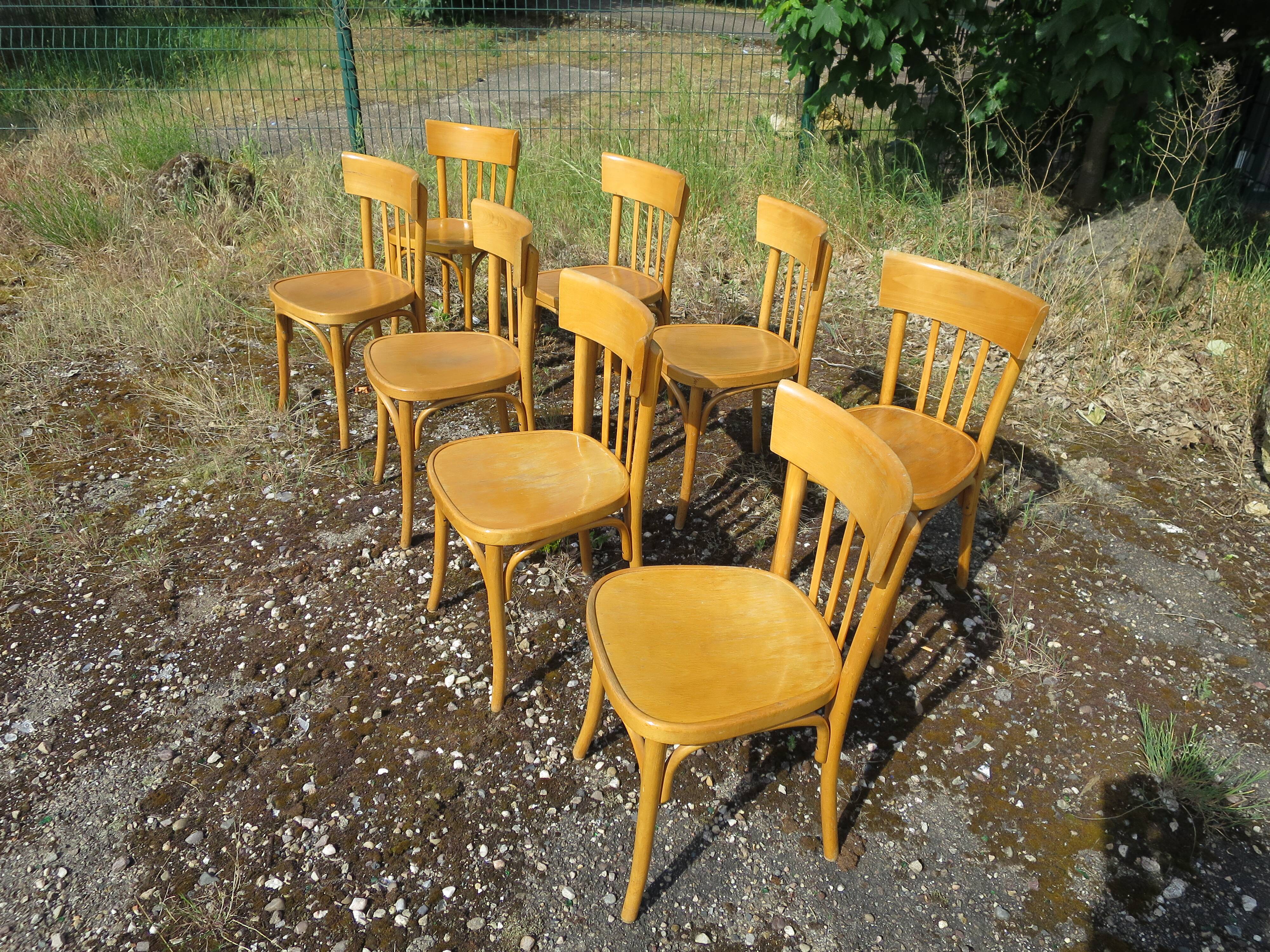 8 Baumann bistro chairs