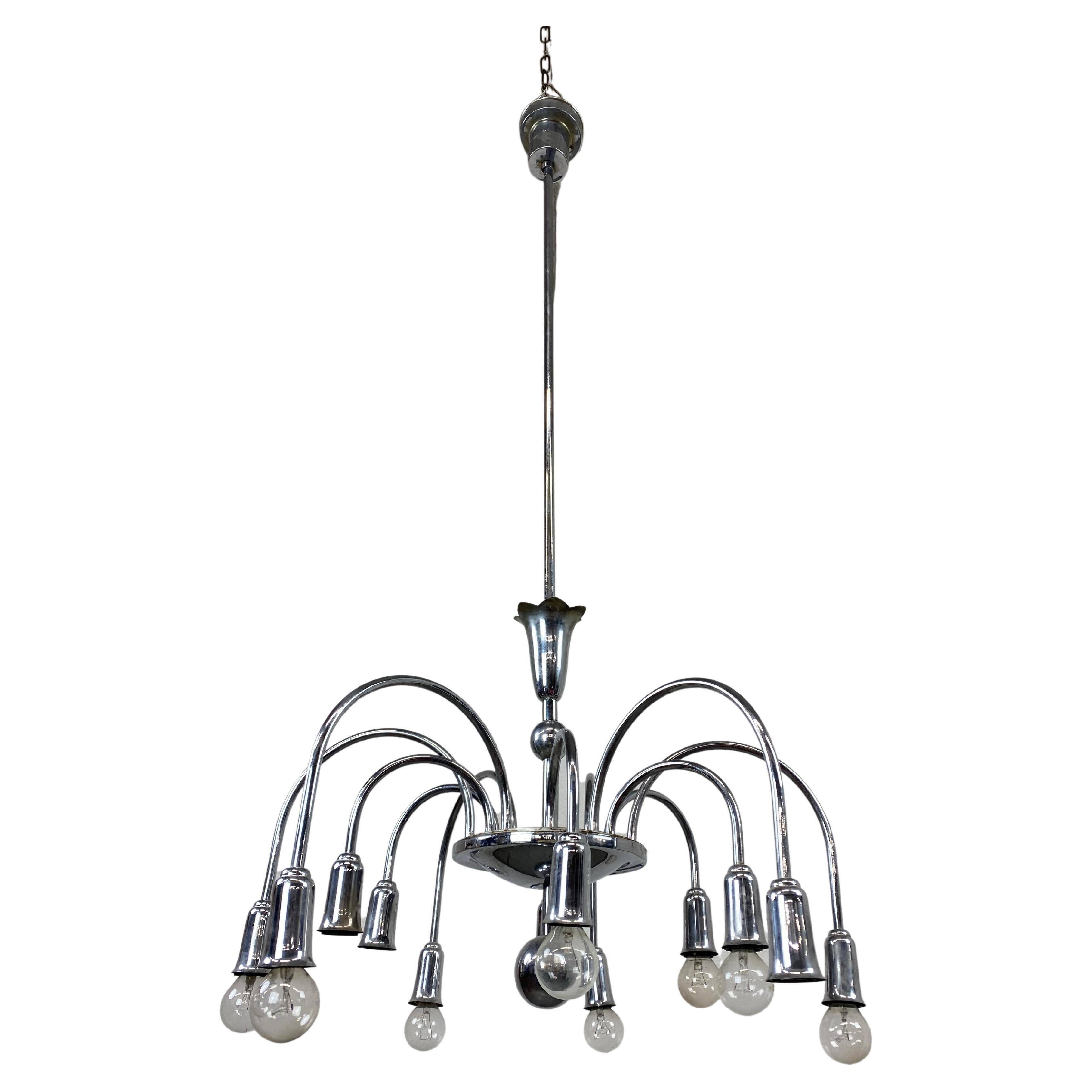 Lustre cascade design milieu du siècle