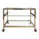 Brass coffee table bar cart