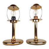 Lampes de table en métal doré de Sijaj Hrastnik