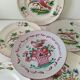 Set of 6 plates with birds and roosters.