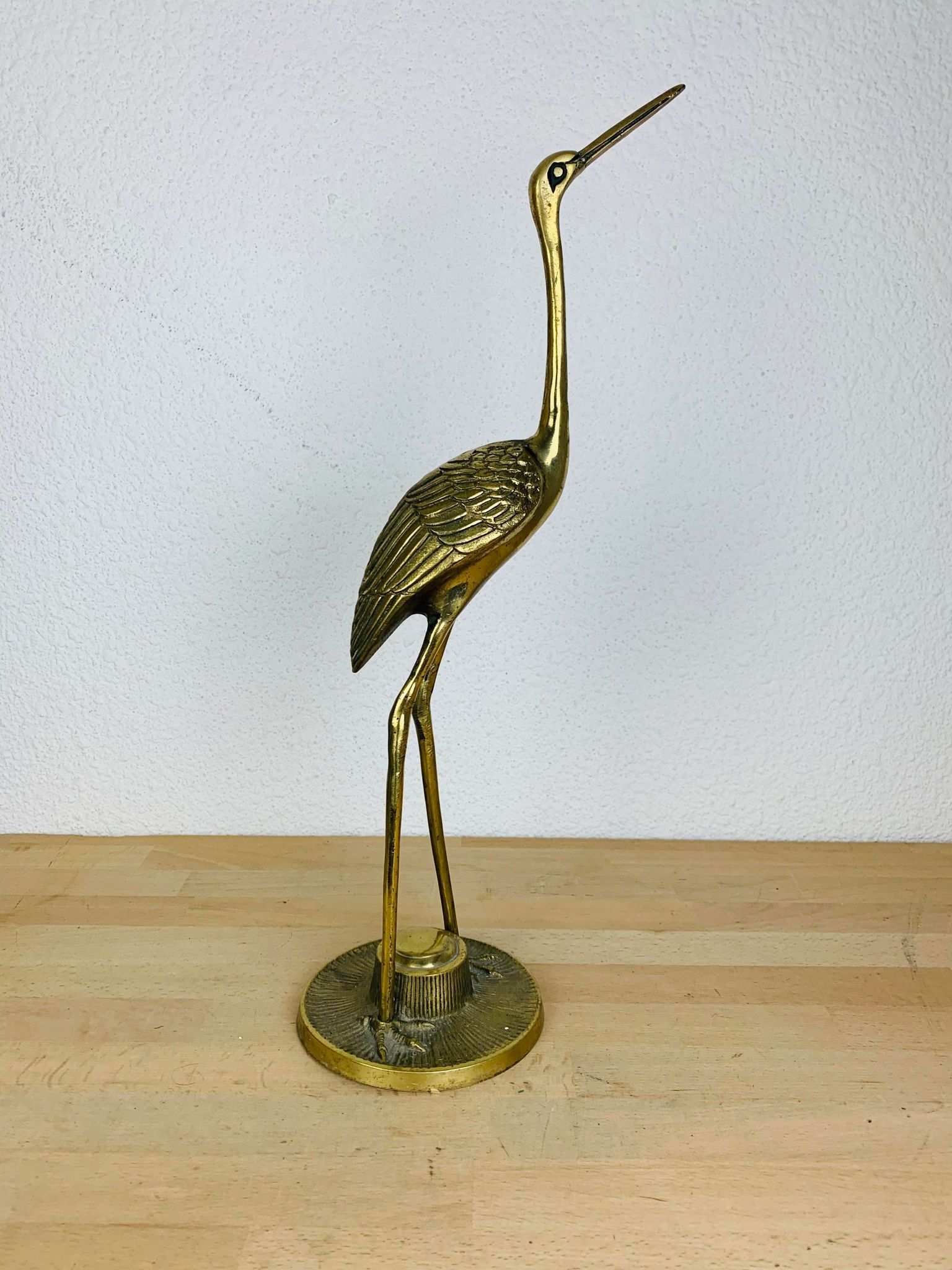 Golden brass heron