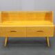 Ensemble de tables de chevet et commode avec étagère en verre des années 1960, Tchécoslovaquie