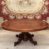 Dining room table with mahogany system, restoration period circa 1830 (4m)