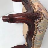 Footrest in vintage upholstered wood Louis IV style