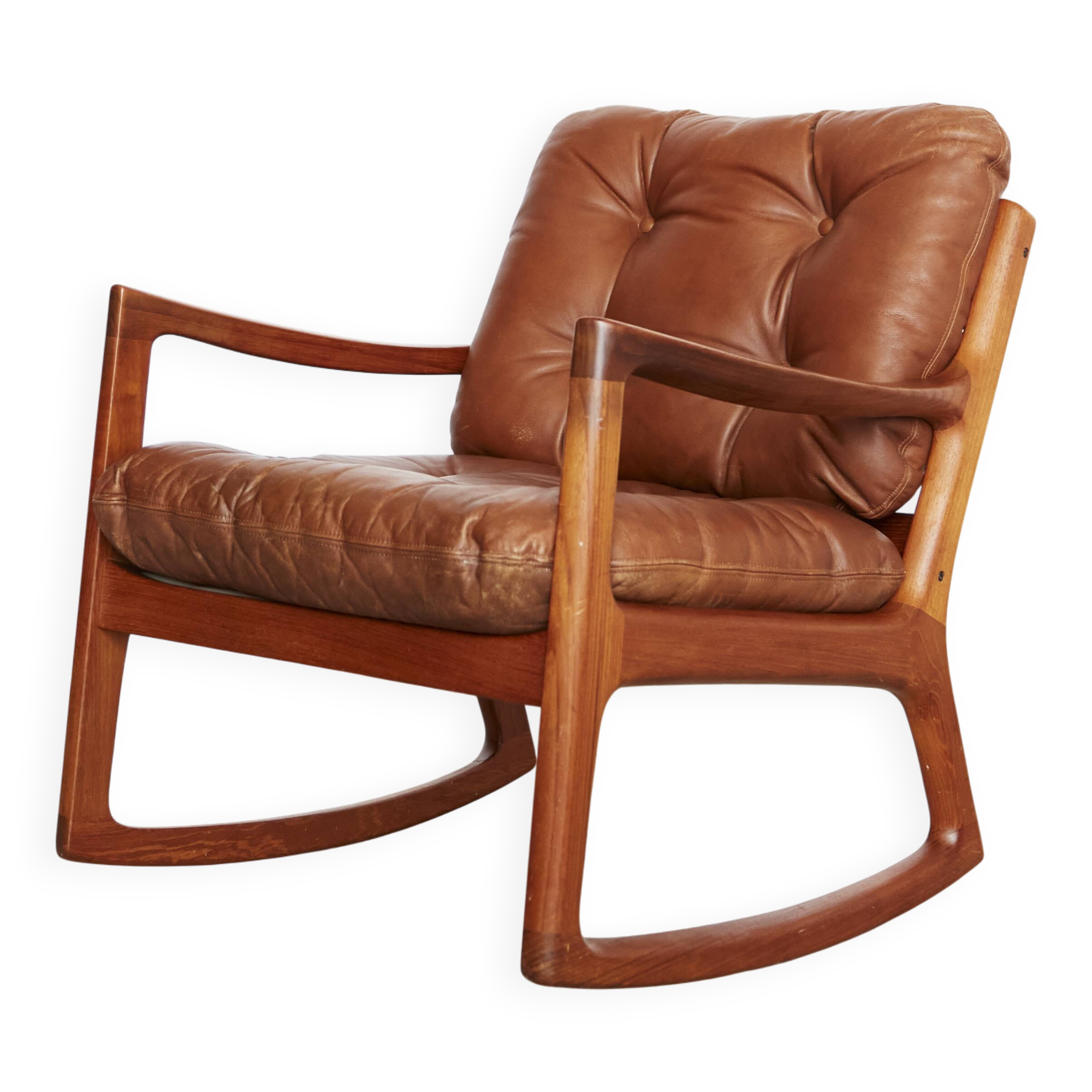 Mid-Century Senator Rocking Chair by Ole Wanscher for CADO