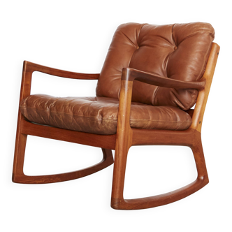 Mid-Century Senator Rocking Chair by Ole Wanscher for CADO