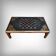 Large chessboard coffee table in mahogany, Jansen style – 2nd half of the 20th century.