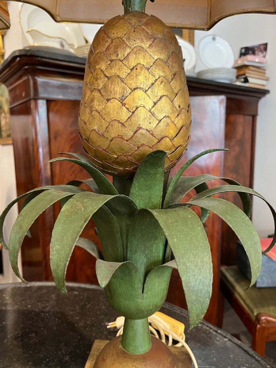 Paire de lampes ananas
