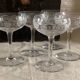 5 coupes à champagne en cristal gravé
