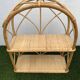 Pair of rattan and bamboo shelves or wall-bookcases, 1970
