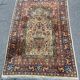 Authentic Persian Lahore rug in burgundy wool 135x200cm