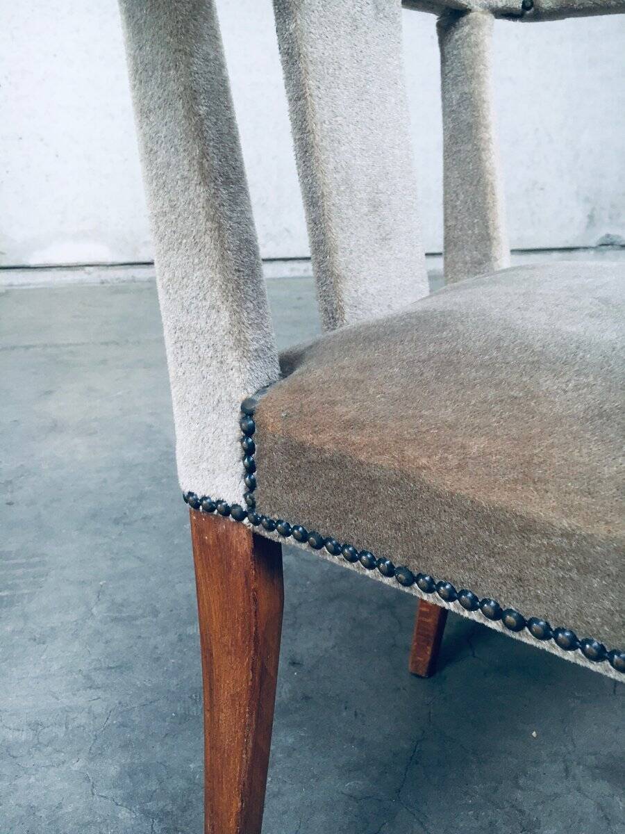 Boudoir Side Chair in Velvet, 1920s