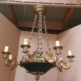Empire chandelier in bronze