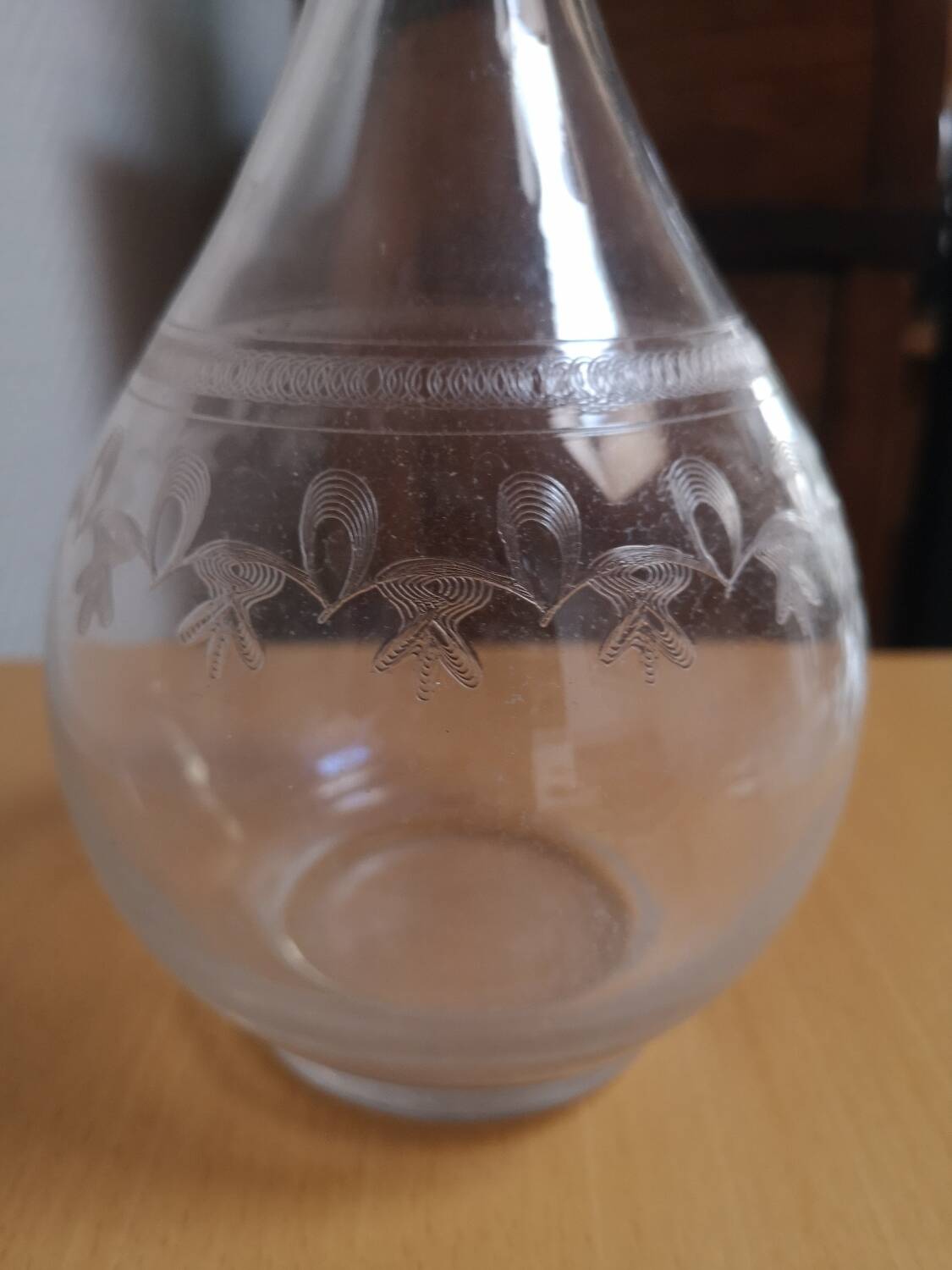 Art Deco Etched Glass Carafe