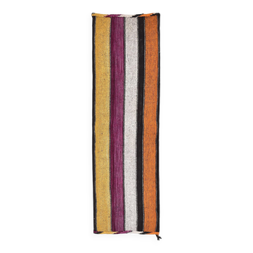 Tapis Kilim 2x8 Violet Orange 71x24Cm