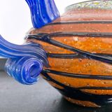 Vintage glass paste vase with handles